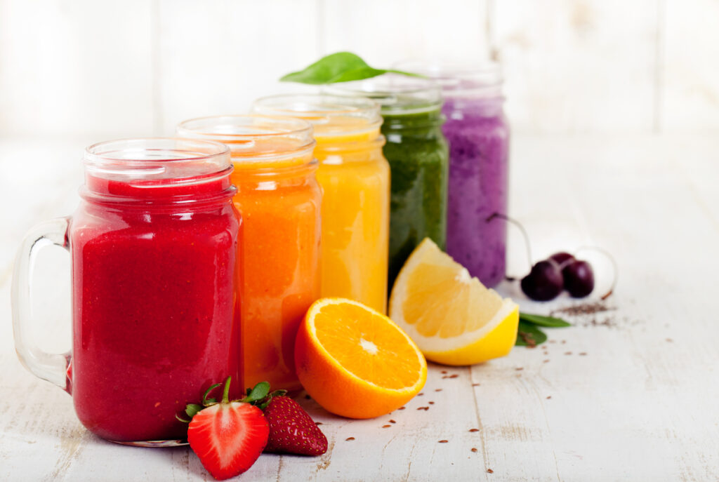 Boscoverde Smoothies in vier Farben